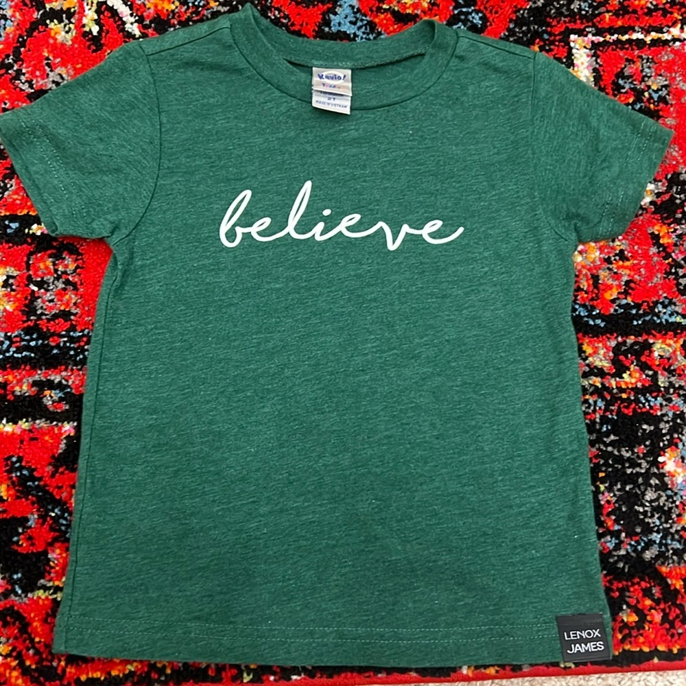 Lenox James Green Believe Christmas Shirt